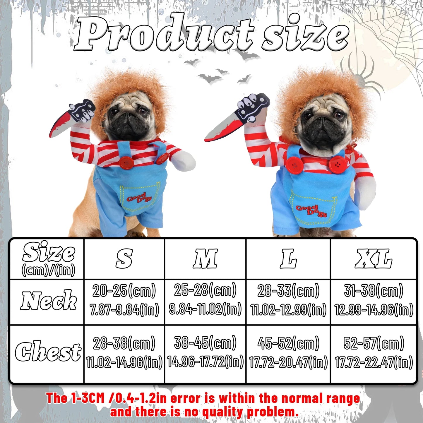Chucky Dog or Cat Outfit - Halloween Costume