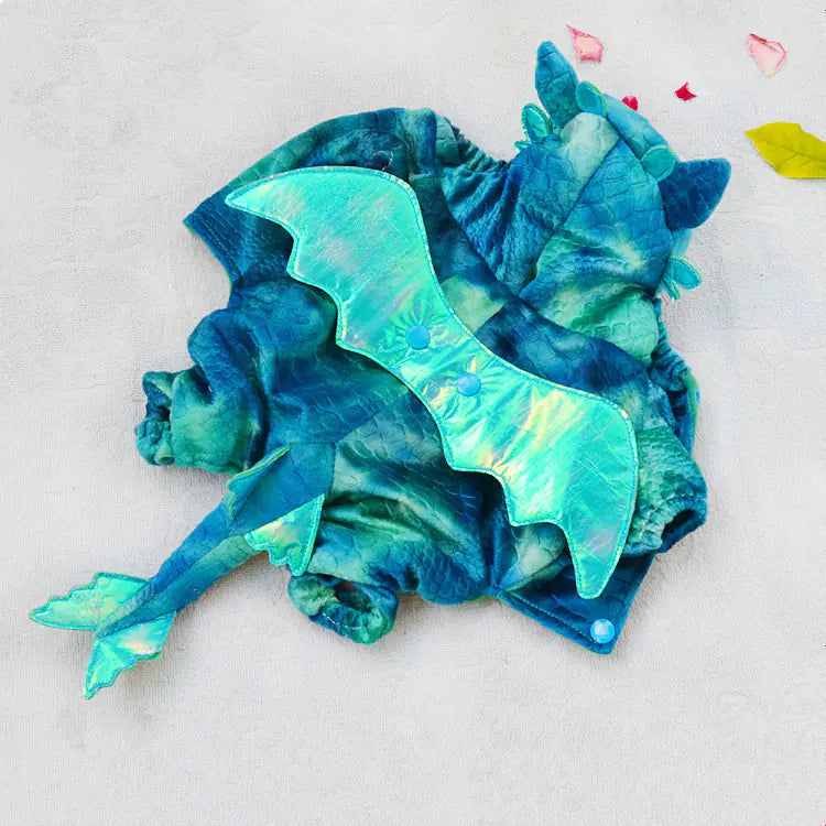 Adorable Dragon Dog Outfit - Winged Costume